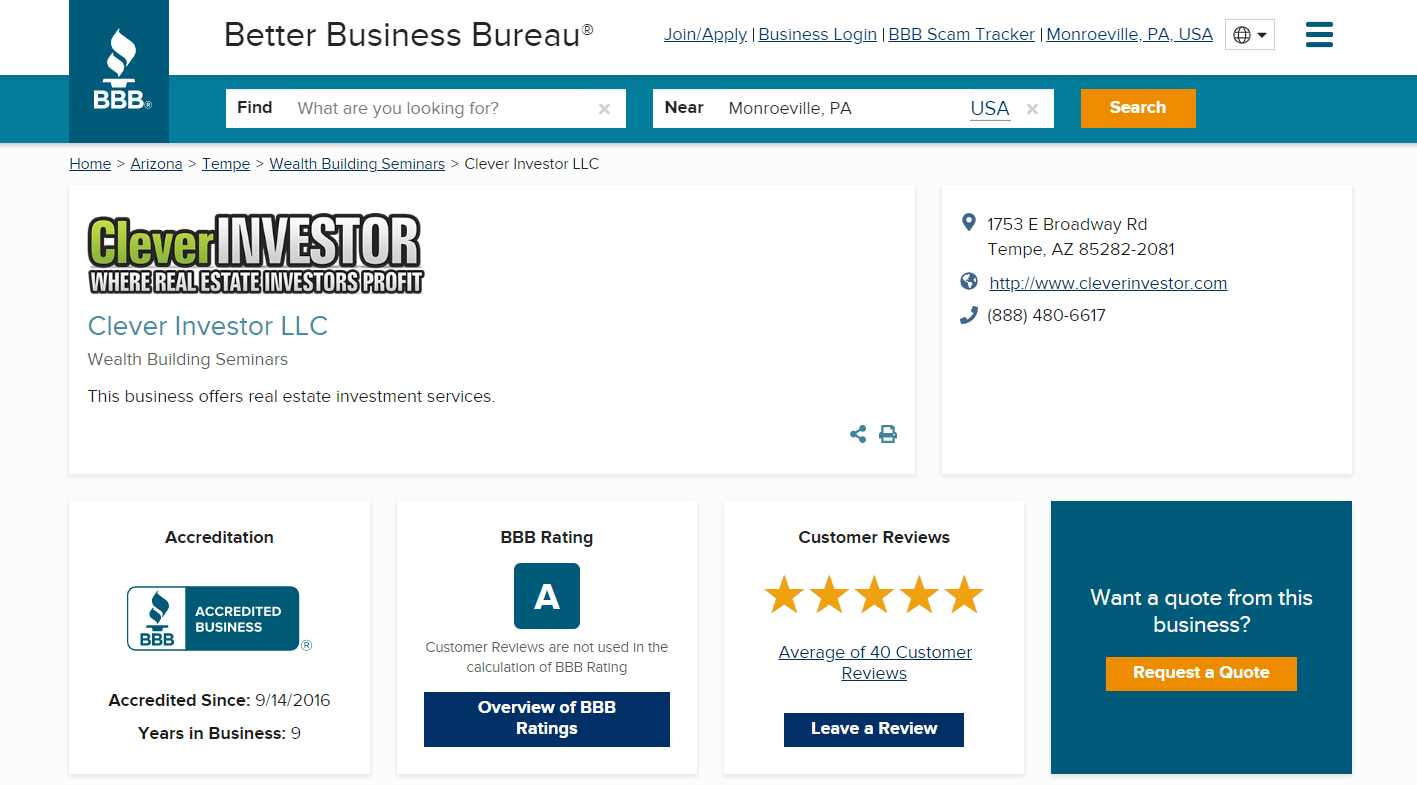 Clever Investor A plus Rating In BBB