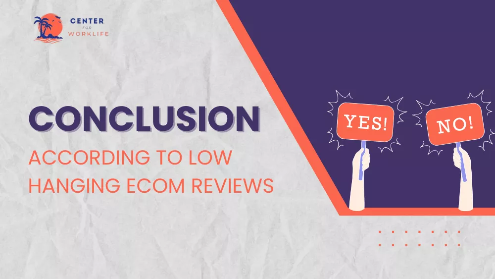 Conclusion- According to Low Hanging eCom Reviews