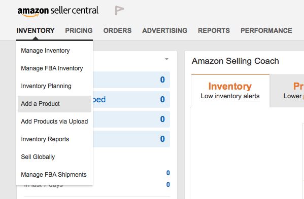 Create An Item Entry In Amazon Seller Central