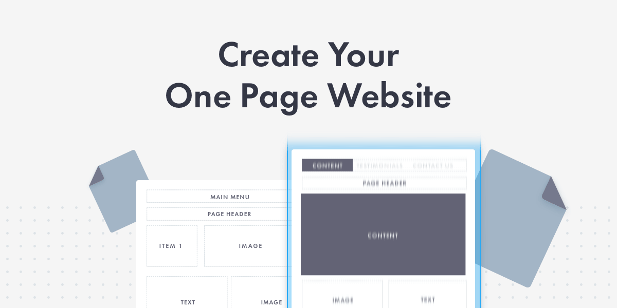 Create One Page Website