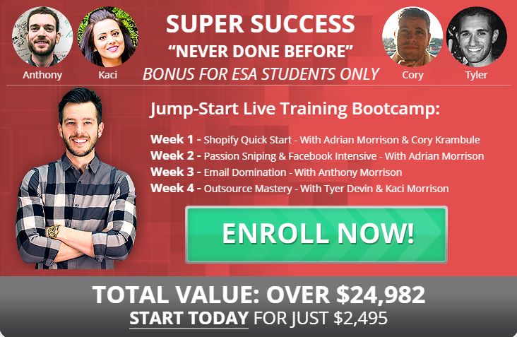 Join eCom Success Academy For $2495