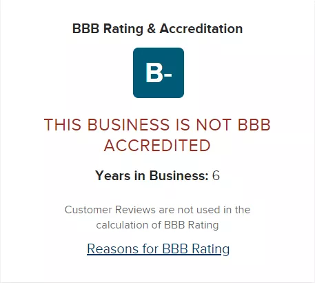 NOT BBB Accredited