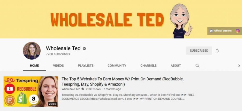 Wholesale Ted Youtube Channel
