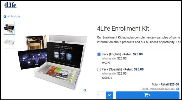 The Enrollment Kit Costs 25 Dollars