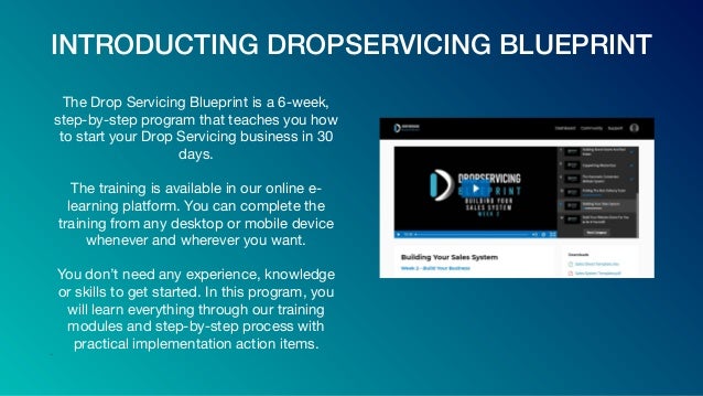 What Is Drop Servicing Blueprint