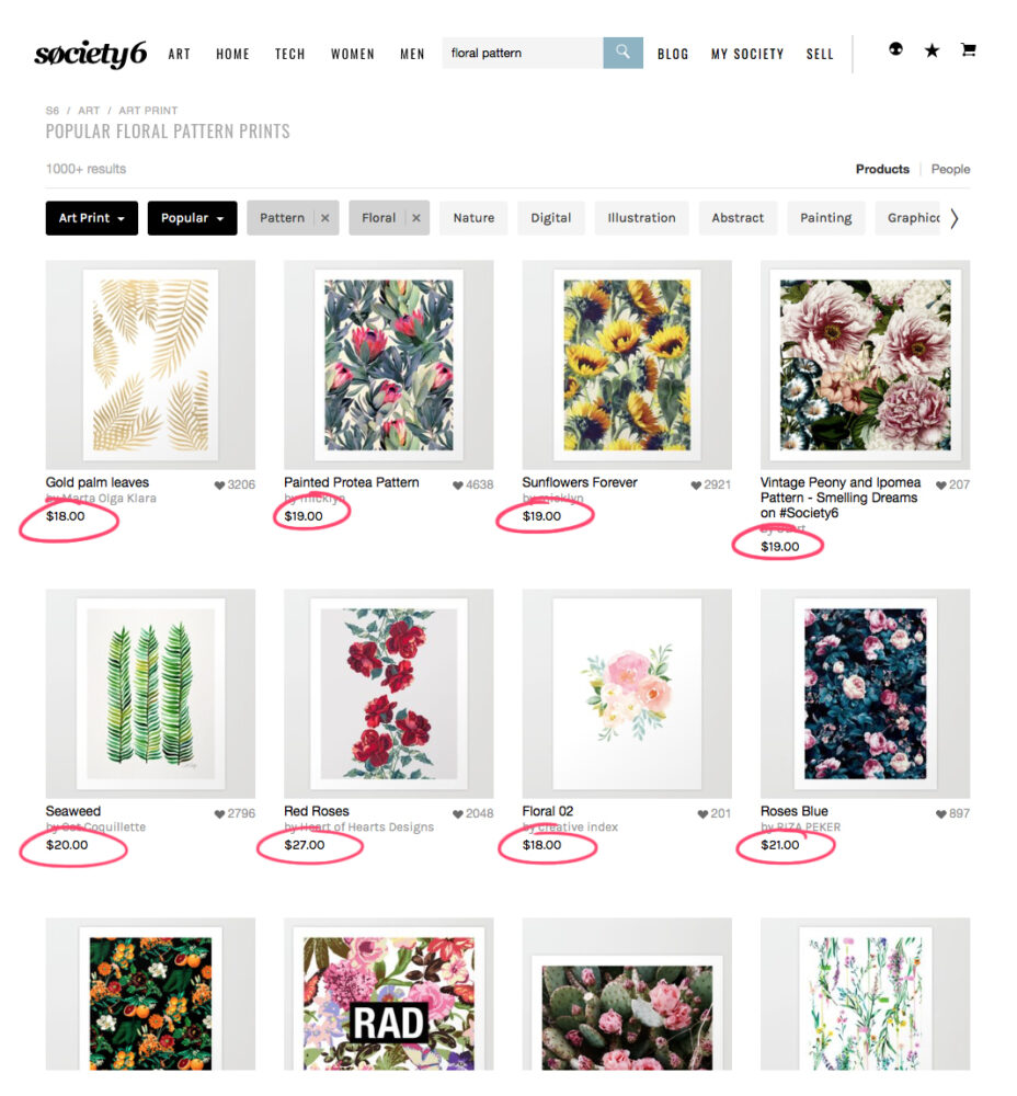 How Much Do Society6 Products Cost