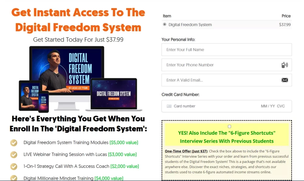 Digital Freedom System reviews cost