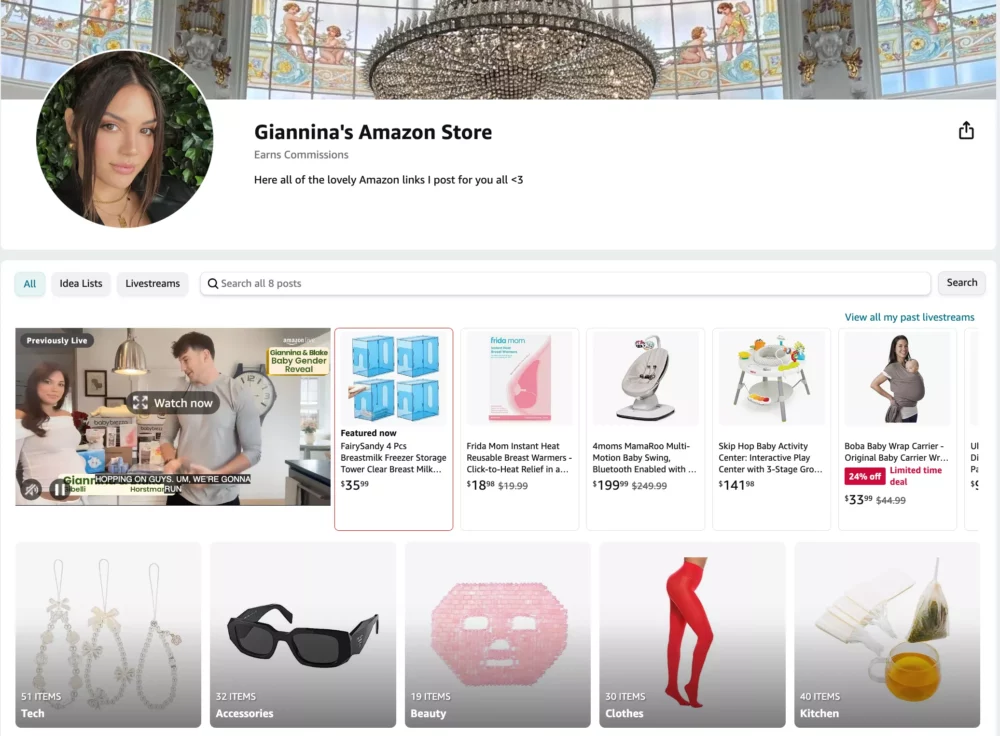 Amazon influencer store