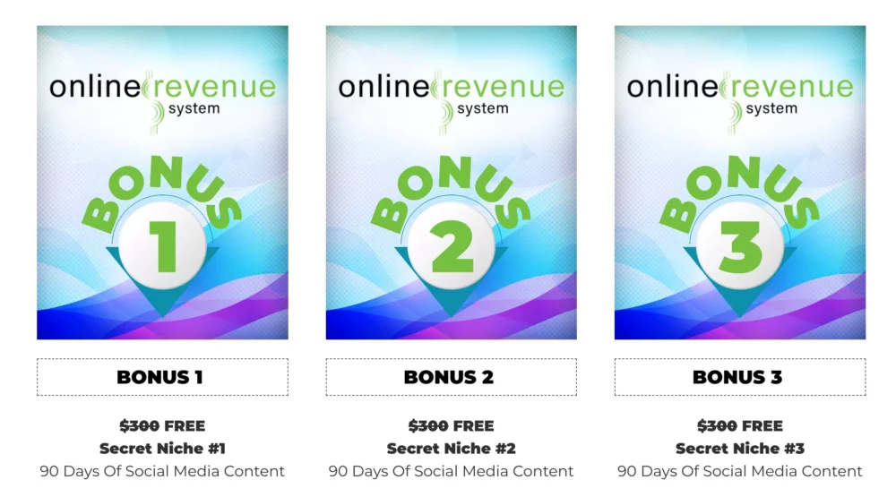 Online Revenue System bonuses