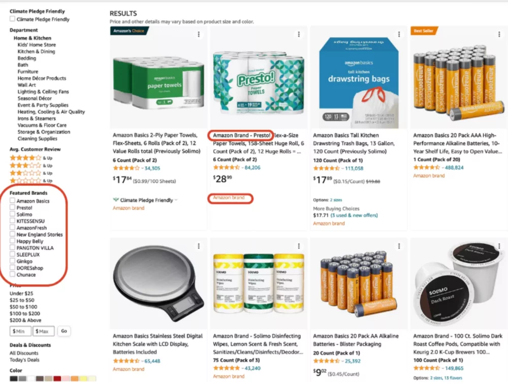 amazon branded products
