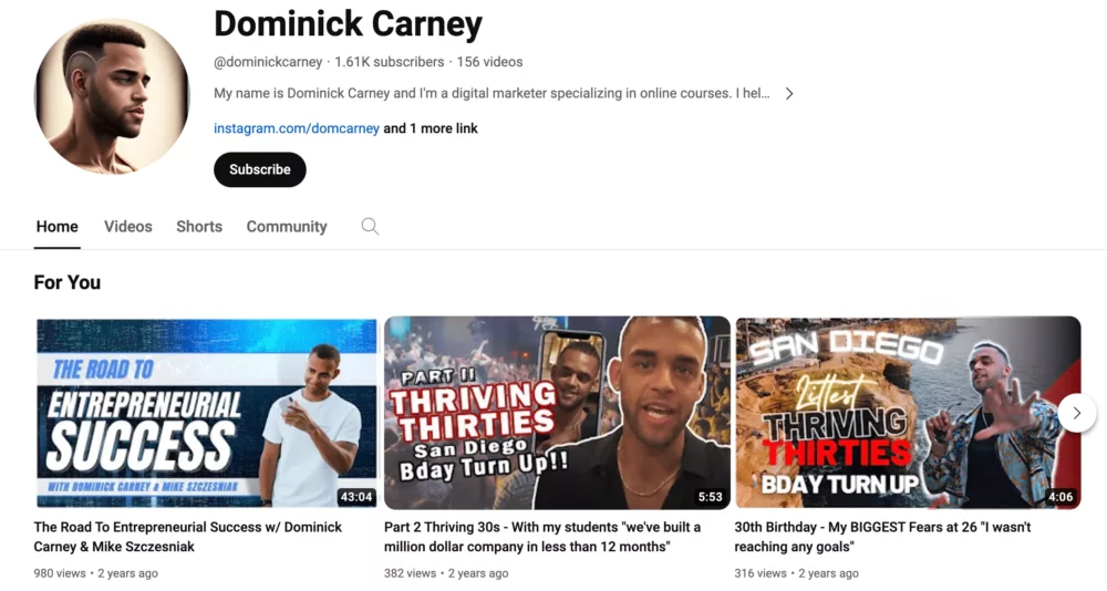 Dominick Carney youtube