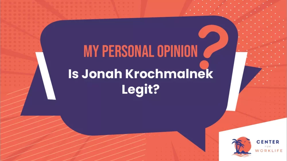 Personal Opinion On Jonah Krochmalnek And His Program