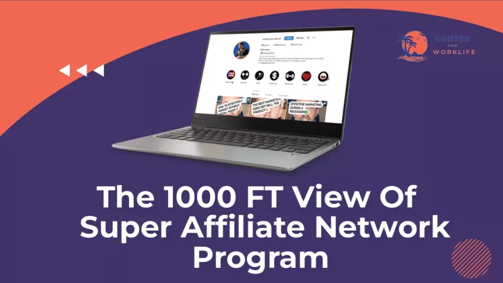 Super Affiliate Network Program-The 1,000 FT View of This Online Business Opportunity