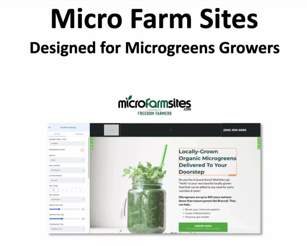 Virtual farmers market website